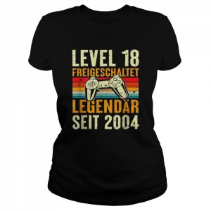 Level 18 Jahre Geburtstags Junge Gamer 2004 Geburtstag Shirt Classic Women's T-shirt