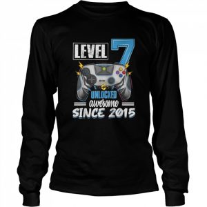 Level 7 Unlocked awesome 2015 7th birthday boy video gamesShirt Shirt Long Sleeved T-shirt