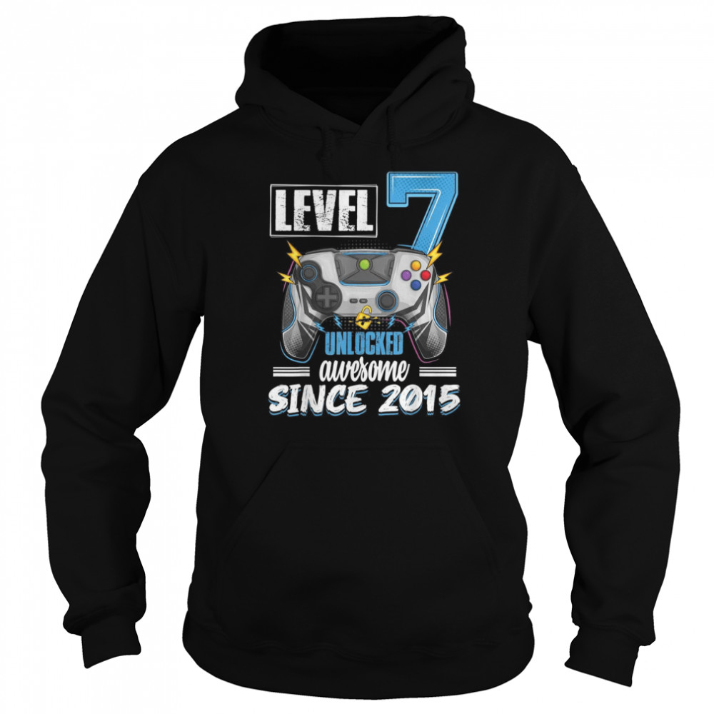 Level 7 Unlocked awesome 2015 7th birthday boy video gamesShirt Shirt Unisex Hoodie