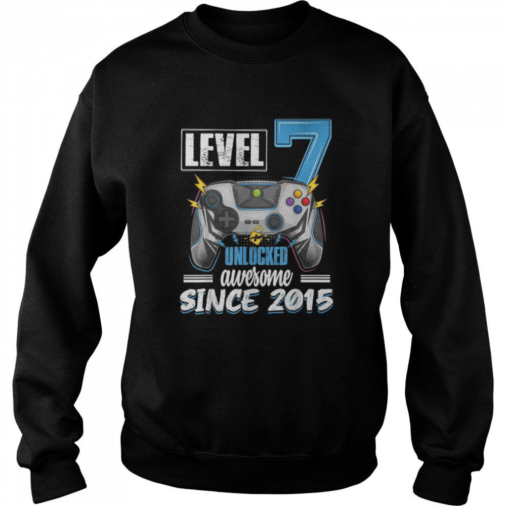 Level 7 Unlocked awesome 2015 7th birthday boy video gamesShirt Shirt Unisex Sweatshirt