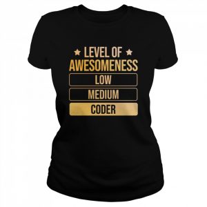 Level Of Awesomeness Coder Software Developer Shirt Classic Women's T-shirt