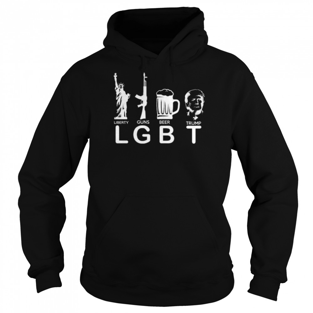 Lgbt liberty guns beer pro Donald Trump  Unisex Hoodie