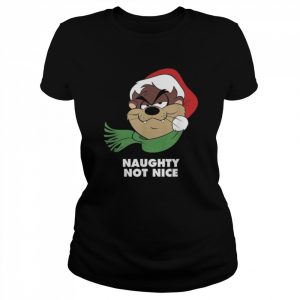 Looney Tunes Taz Naughty Not Nice Christmas Shirt Classic Women's T-shirt