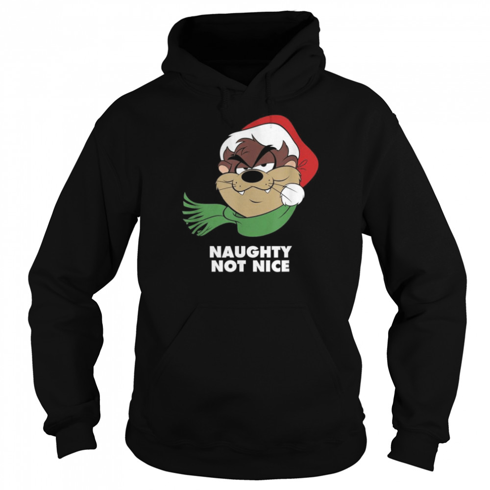 Looney Tunes Taz Naughty Not Nice Christmas Shirt Unisex Hoodie