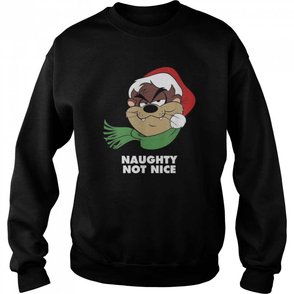 Looney Tunes Taz Naughty Not Nice Christmas Shirt Unisex Sweatshirt