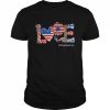 Love patriotic stepmom life 4th of july leopard sunflower  Classic Men's T-shirt