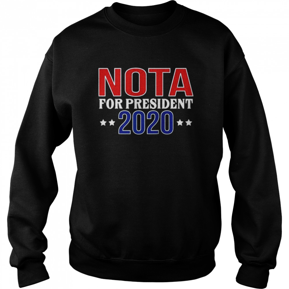 Lustige Abstimmung NOTA Keine über Präsident 2020 Race Protest Rally Raglan Shirt Unisex Sweatshirt