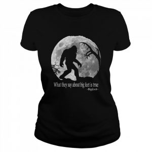 Lustiger Bigfoot Vollmond Believe Retro Gag Geschenk große Füße Shirt Classic Women's T-shirt