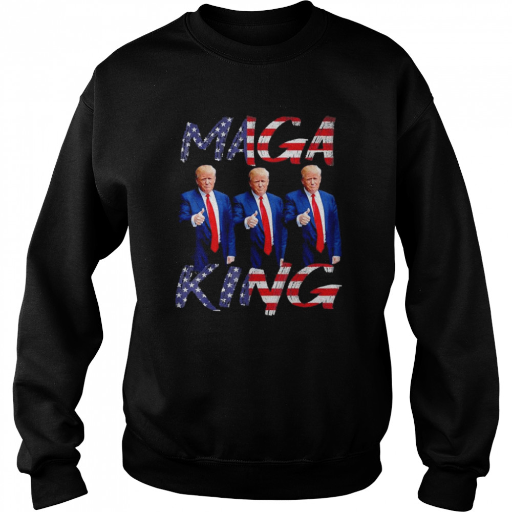 MAGA King Ultra MAGA Patriotic Trump Patriotic American Flag Shirt Unisex Sweatshirt