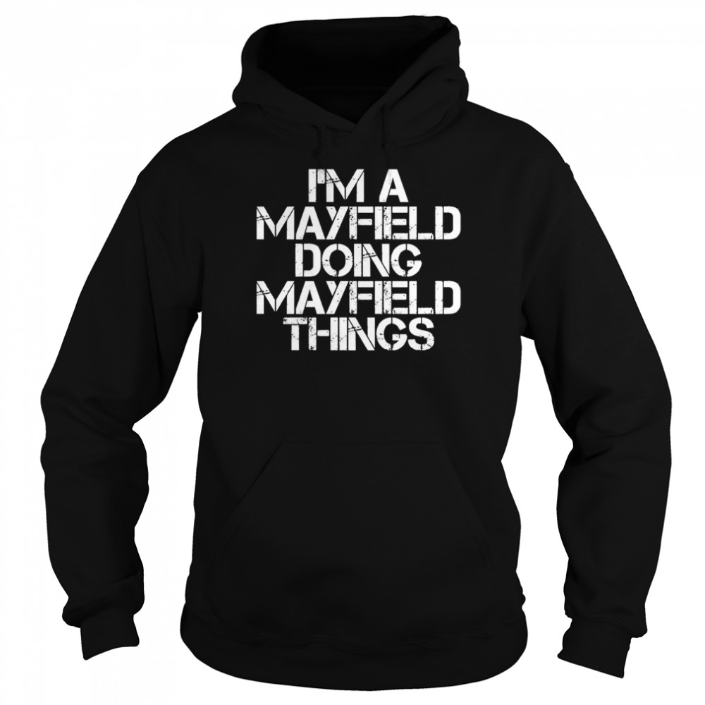 MAYFIELD Surname Family Tree Birthday Reunion Langarm Shirt Unisex Hoodie