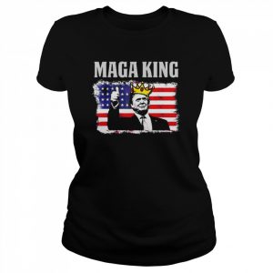 Maga king anti biden us flag pro Trump  Classic Women's T-shirt