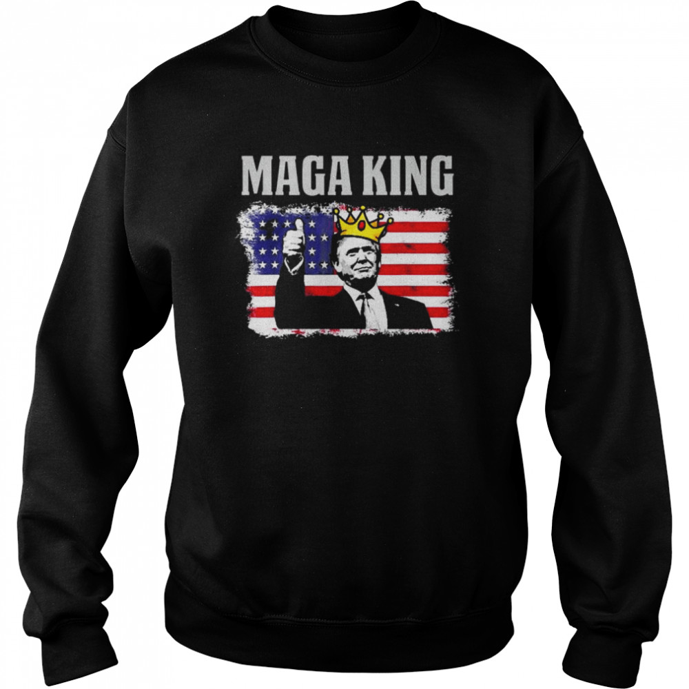 Maga king anti biden us flag pro Trump  Unisex Sweatshirt