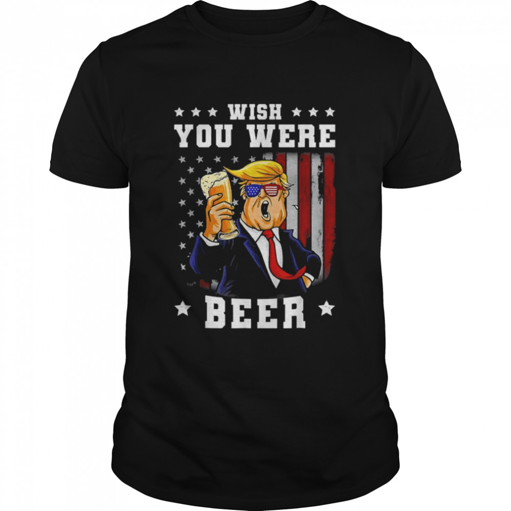 Make beer great us flag july again 4th Trump beer shirt