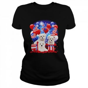 Maltese Balloons Fireworks Shirt Classic Women's T-shirt