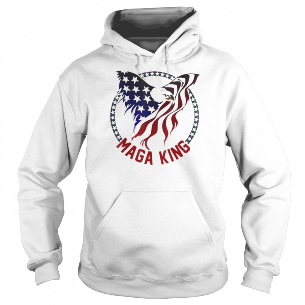 Mega king eagle usa flag proud ultra maga Trump 2024  Unisex Hoodie