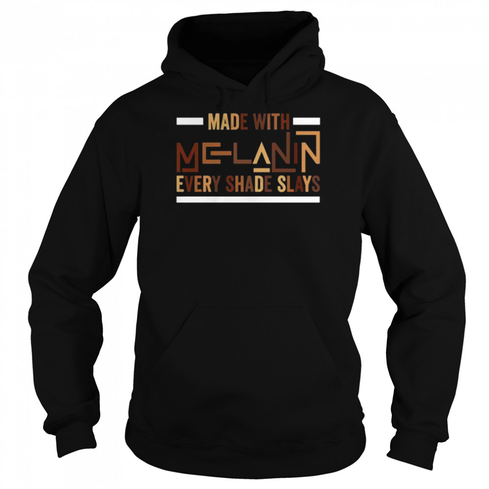 Melanin Afro Black Pride History Hautfarbe Rassengleichheit Shirt Unisex Hoodie