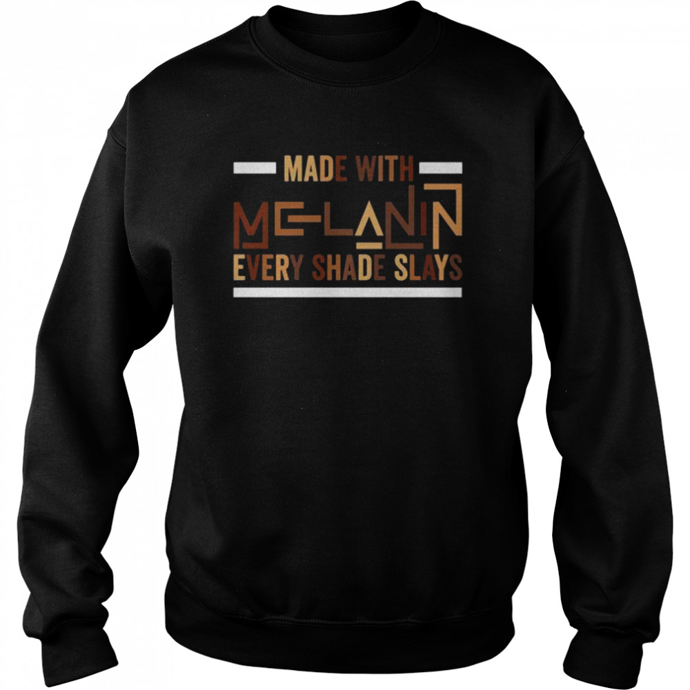 Melanin Afro Black Pride History Hautfarbe Rassengleichheit Shirt Unisex Sweatshirt