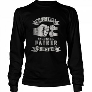 Mens Dad Of Twins Dad Father’s Day New Dad To Be Expecting T Shirt Long Sleeved T-shirt