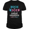 Mens Gender reveal buck or doe great grandpa matching baby partyShirt Shirt Classic Men's T-shirt