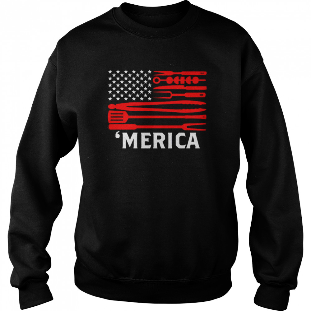 Merica BBQ Flag  Unisex Sweatshirt