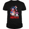 Merica Baseball 4th of july USA Flag Merica Fathers Day Shirt Classic Men's T-shirt