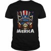 Merica Red Panda Celebrate Independence US Flag 4th of July Shirt Classic Men's T-shirt