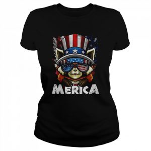 Merica Red Panda Celebrate Independence US Flag 4th of July Shirt Classic Women's T-shirt