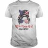 Messy bun ultra maga girl deal with it  Classic Men's T-shirt