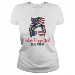 Messy bun ultra maga girl deal with it  Classic Women's T-shirt