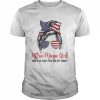 Messy bun ultra maga girl how else can I piss you off today  Classic Men's T-shirt