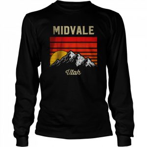 Midvale Utah Retro Vintage City State USA T-Shirt Long Sleeved T-shirt