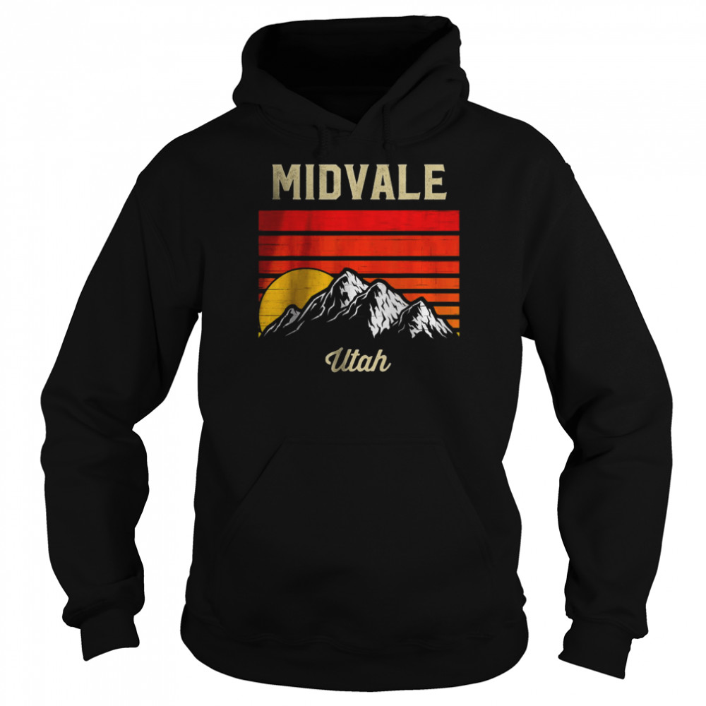 Midvale Utah Retro Vintage City State USA T-Shirt Unisex Hoodie