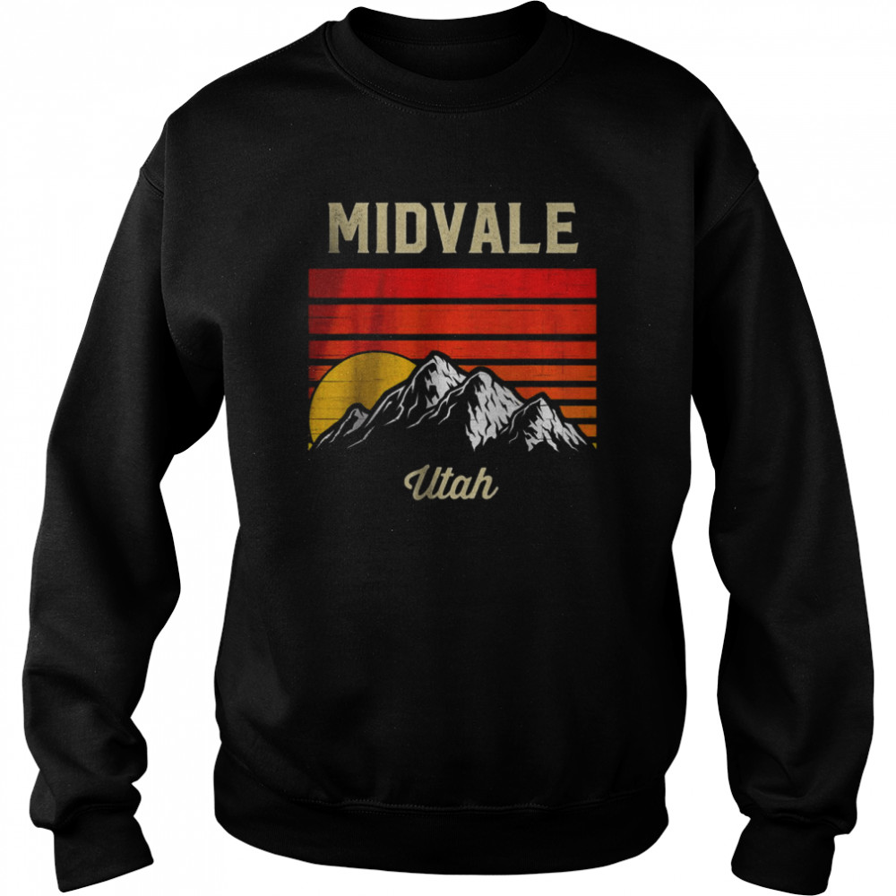 Midvale Utah Retro Vintage City State USA T-Shirt Unisex Sweatshirt