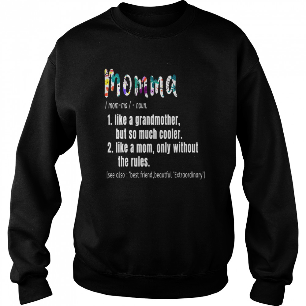 Momma Definition Mother’s Day & Birthday GrandmotherShirt Unisex Sweatshirt