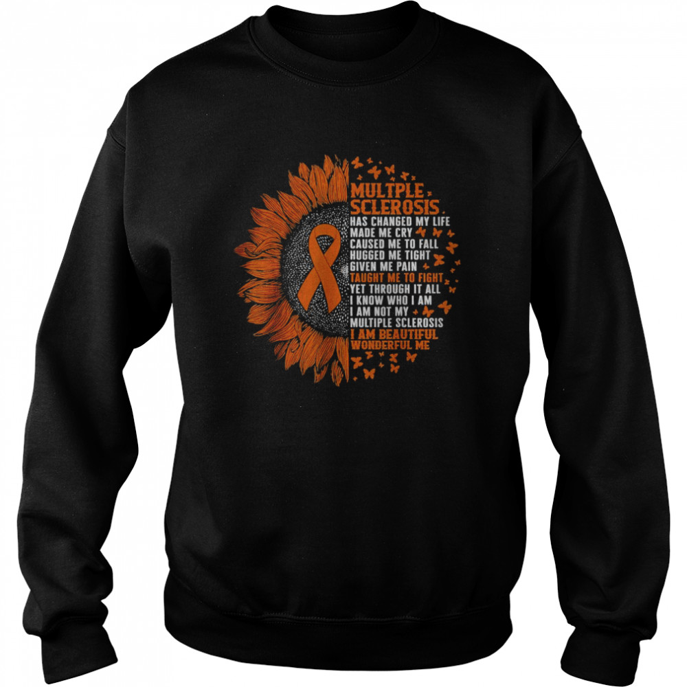 Multiple Sclerosis I’m Wonderful Me Orange Ribbon MS Fighter T-Shirt Unisex Sweatshirt