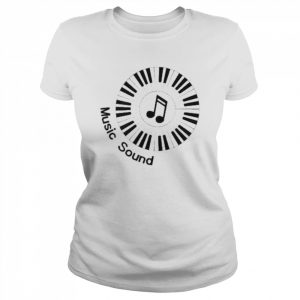 Music sound keyboard graphic fashion left chest  Classic Women's T-shirt