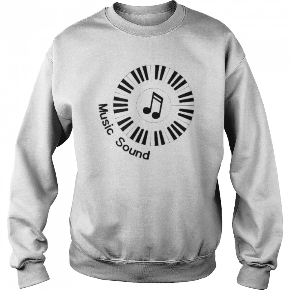 Music sound keyboard graphic fashion left chest  Unisex Sweatshirt