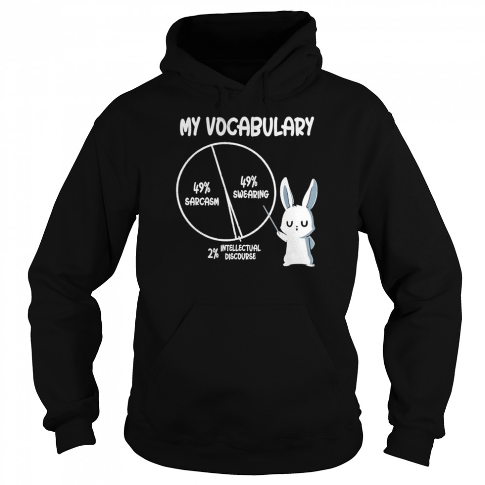 My vocabulary sarcasm swearing intellectual discourse rabbit  Unisex Hoodie