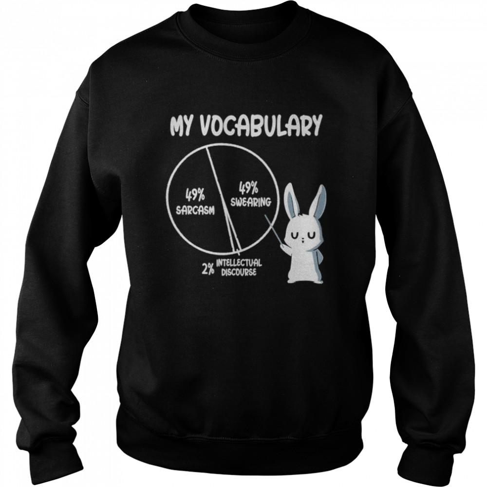 My vocabulary sarcasm swearing intellectual discourse rabbit  Unisex Sweatshirt