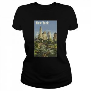 New York City NY NYC Central Park Skyline Retro Vintage Shirt Classic Women's T-shirt