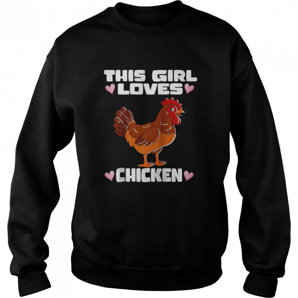 Niedliches Huhn Dieses Mädchen liebt Hühner Raglan Shirt Unisex Sweatshirt