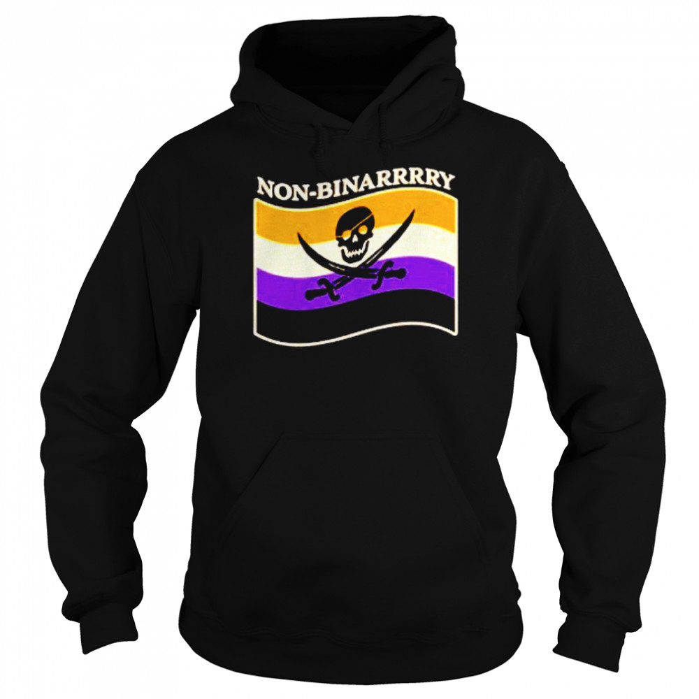 Non-binarrrry Pirate Flag  Unisex Hoodie