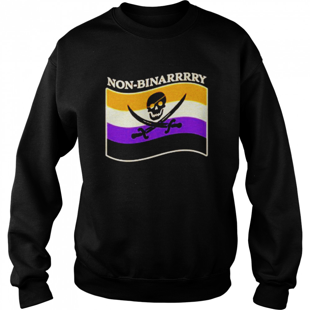 Non-binarrrry Pirate Flag  Unisex Sweatshirt