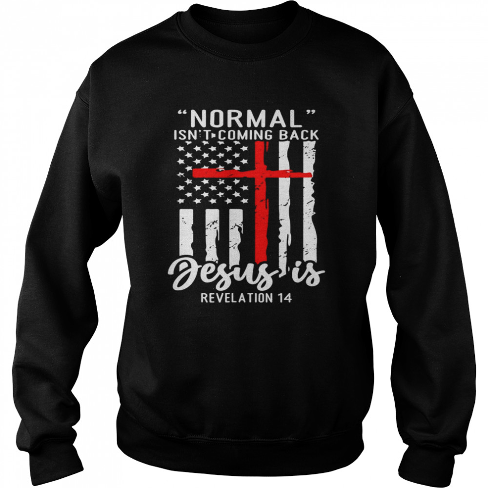 Normal Isn’t Coming Back Jesus Is Revelation 14  Unisex Sweatshirt