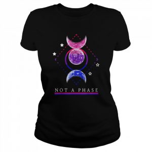 Not a Phase Moon Bisexual Flag Clothes Proud Bi Pride Shirt Classic Women's T-shirt