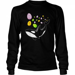 Orca Whale Killer as Egg Easter Day for, Boys & Girls Shirt Long Sleeved T-shirt