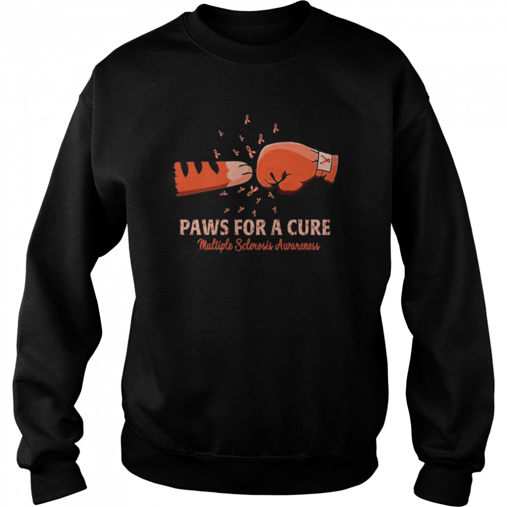 Paws for a cure multiple sclerosis awareness  Unisex Sweatshirt