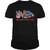 Peace love Trump train 2024 vintage American flag  Classic Men's T-shirt