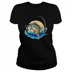 Perch sunset fishing retro Shirt Classic Women's T-shirt