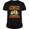 Personalized I asked god for a fishing buddy he sent me my grandkids vintage  Classic Men's T-shirt